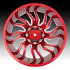 XD Series XD858 Tension Candy Red Milled Custom Truck Wheels Rims 6